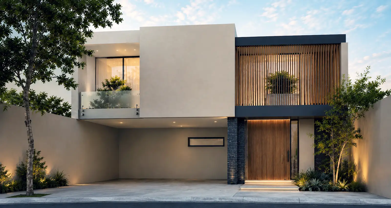 Fachada residencial contemporánea de TREVA Arquitectura
